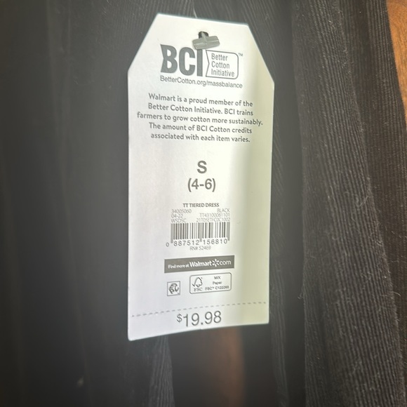 NWT time and tru black dress - Picture 2 of 3